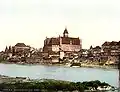 Marienbourg en 1895 dans la Prusse germanique, après la restauration des murailles