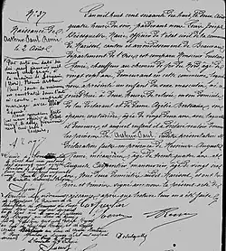 Son acte de naissance.