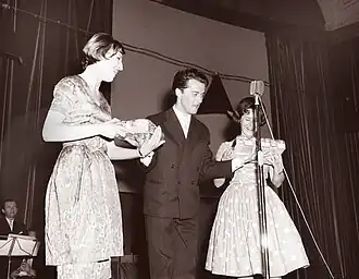 Avec Janez Klasinc et  Beti Jurković&nbsp;(sl) en 1960