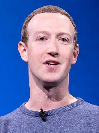 Mark Zuckerberg 2019, 2016, 2011, 2008.