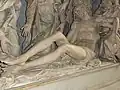 Sculpture de la mise au tombeau, détail.