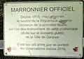 Plaque indicatrice en 2024, 4e&nbsp;marronnier officiel
