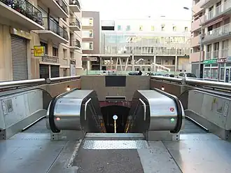 Entrée de la station, rue de Ruffi.