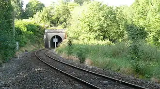 L'entrée du tunnel en service.
