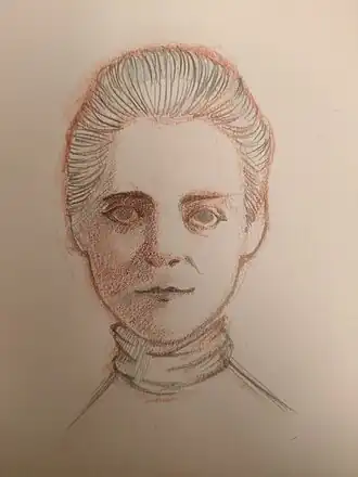 illustration couleurs du portrait de Martha Krug-Genthe