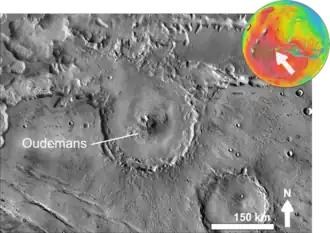 Image illustrative de l'article Oudemans (cratère martien)