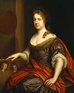 Mary Beale avec le portrait de ses deux fils, c.1666