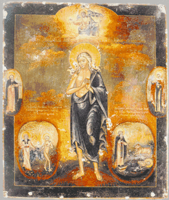 Représentation orthodoxe de Marie d'Égypte.