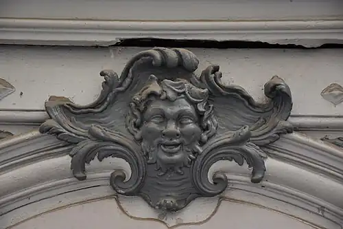 Mascaron à tête de satyre, Lyon, 6, rue Sainte-Marie-des-Terreaux.