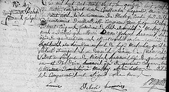 Son acte de naissance.