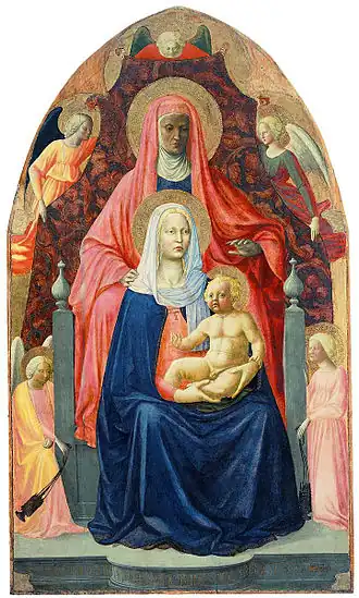 La Trinité mariale - Anne, Marie, Jésus - de Masolino et Masaccio.