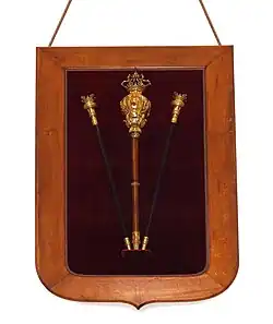 Masse et baguettes du Sénat de Savoie.