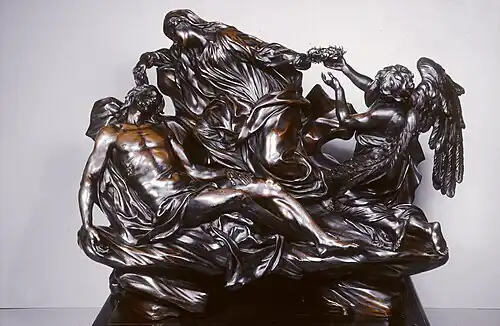 Le Christ mort veillé par la Vierge et un ange (1715-1730), bronze, Baltimore, Walters Art Museum.