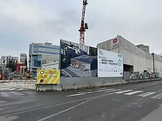 La station en construction, en janvier 2025.