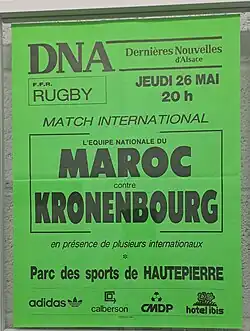 Intitulé de la rencontre sur fond vert