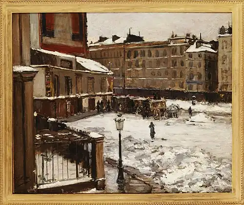 La Place Pigalle sous la neige, Paris, musée Carnavalet.