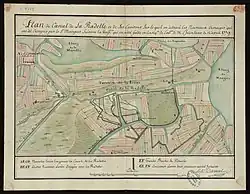Mauguio : plan du canal de la Radelle