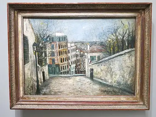 Rue du Mont-Cenis, 1914, Paris, musée Marmottan Monet.