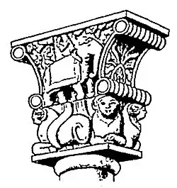 Reconstruction du chapiteau complet par Percy Brown.