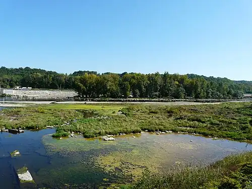 La Dordogne en aval du barrage.