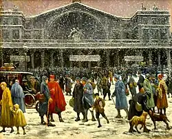 La Gare de l’Est sous la neige, par Maximilien Luce.