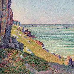 Les rochers à Agay par Maximilien Luce (1894).