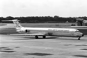 YU-ANA, le McDonnell Douglas MD-81 impliqué, ici en septembre 1981, trois mois avant l'accident.