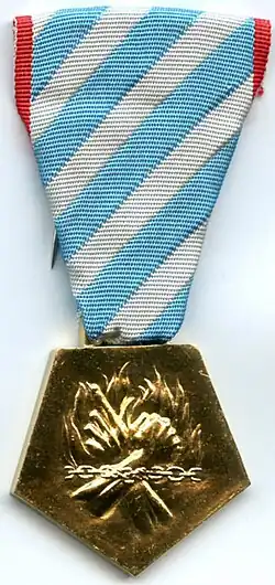 Médaille de la déportation et de l'internement pour faits de Résistance.