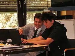 Rena Tangens avec l'artiste allemand padeluun, en 2007