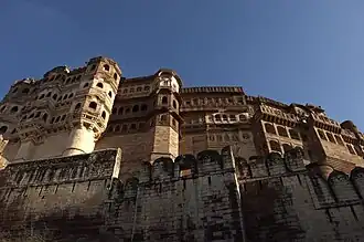 Le fort de Mehrangarh à Jodhpur, est l'un des plus imposants et célèbres forts du Rajasthan.