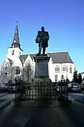Statue représentant Emmanuel van der Linden d'Hooghvorst par Jean-André Laumans (Meise).