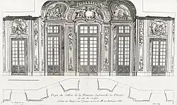 Décoration d'un salon dans le Palais Czartoryski à Puławy, 1732.