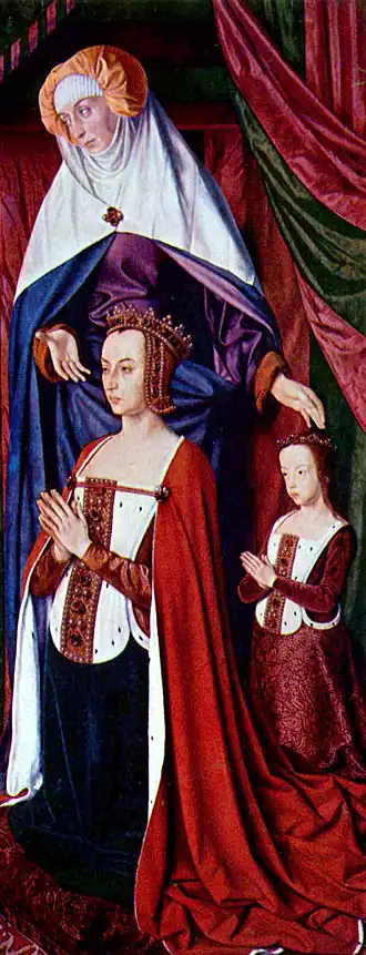 Anne de France et sa fille Suzanne de Bourbon, priant