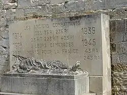 Monument aux morts du 36e&nbsp;régiment d'infanterie de ligne