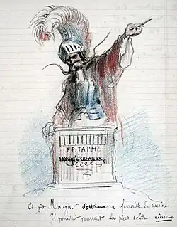 Caricature par Paul Hadol (vers 1864).