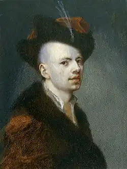 Autoportrait en costume polonais (années 1710).