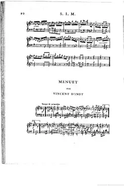 page de la partition