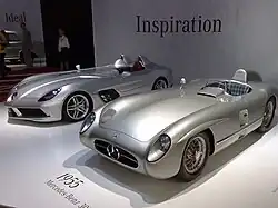 Comparatif entre la Mercedes-Benz 300 SLR de 1955 et la Mercedes-benz SLR Stirling Moss.
