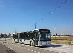 Mercedes-Benz Citaro C2G no&nbsp;613 de Transdev Les Cars d'Orsay, sur le TCSP Massy-Saclay.