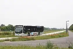 Mercedes-Benz Citaro sur la ligne Citalien à Lieusaint, empruntant le site propre de la future ligne 2 du T Zen.