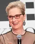 Meryl Streep lors de la conférence de presse du film d'ouverture 2016.