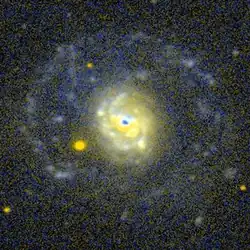 M77 en ultraviolet par le télescope spatial GALEX.