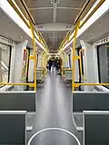 Intérieur d'une rame de métro de la ligne 3