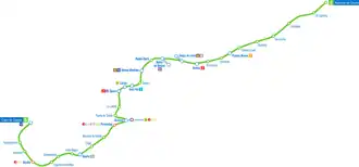 Voir la carte de la ligne.