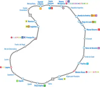 Voir la carte de la ligne.