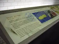 Un panneau de la station Pasteur consacré à la sécurité alimentaire.