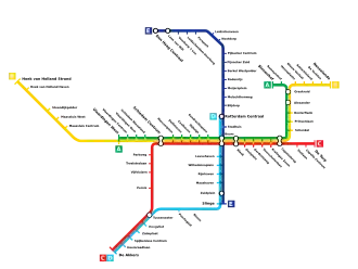 Voir la carte de la ligne.
