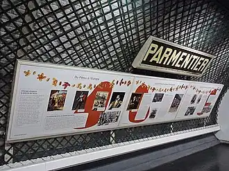 Fresque retraçant l'histoire de la pomme de terre.