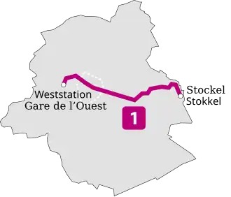 Voir la carte de la ligne.
