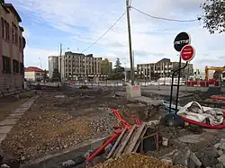 Travaux de construction de la station Pontiffroy.